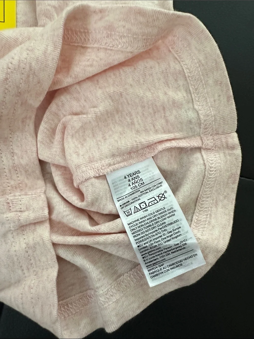 GAP Girls Pink Thermal Pajama Set with Embroidered Logo